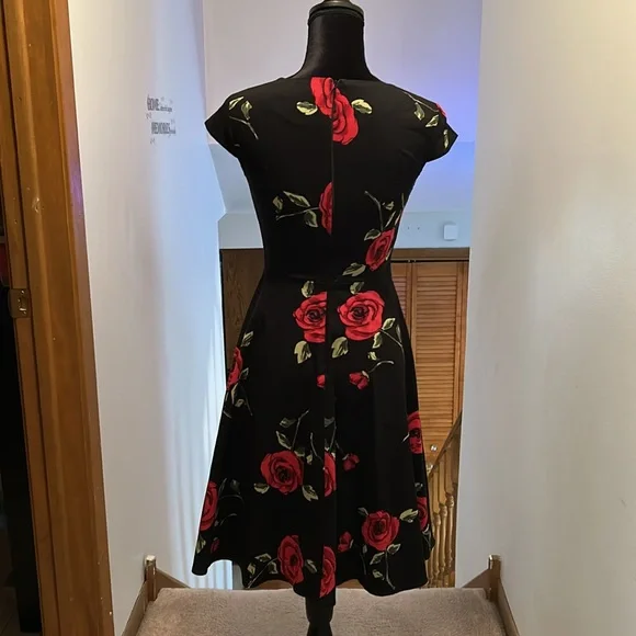 Black Floral Dress - Picture 2 of 2